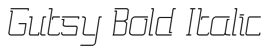 Gutsy Bold Italic font